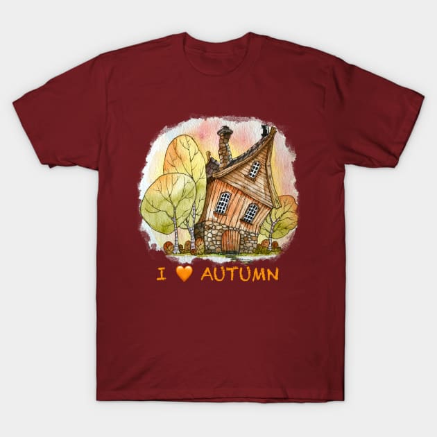 I Love Autumn T-Shirt by LadyKikki